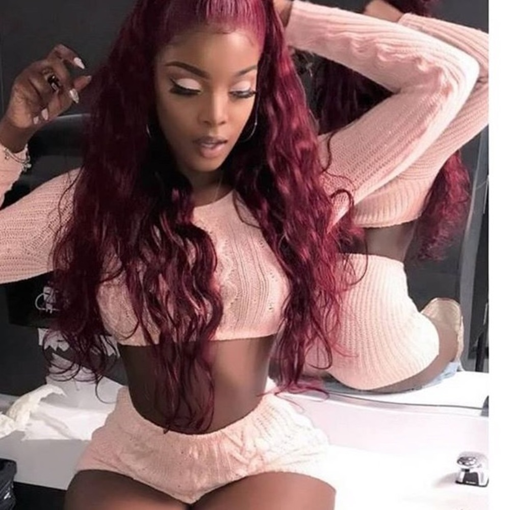 Baby Pink Sweater Pants Set